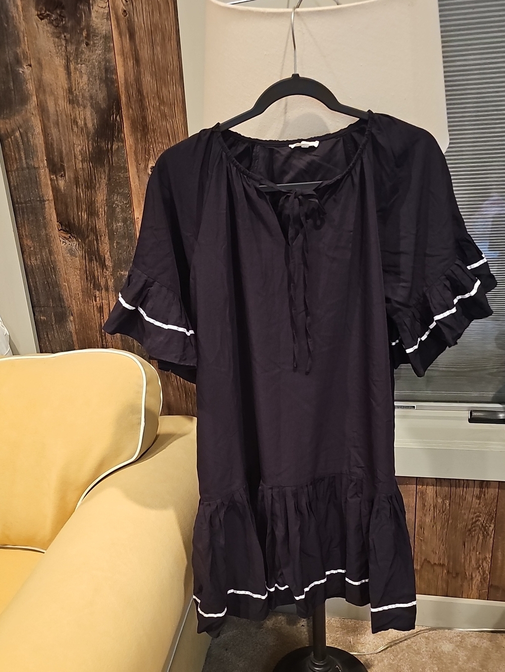 JODIFL Black Dress with White Trim